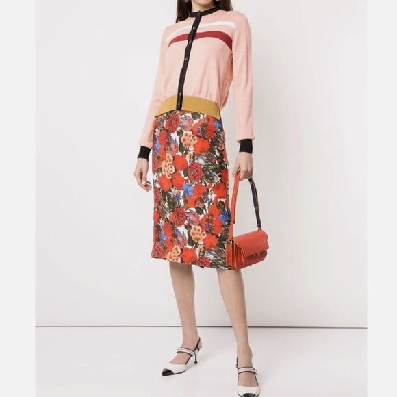 MARNI Floral Duncraig print twill Viscose skirt